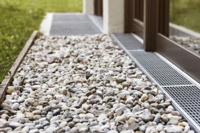 French Drain System in Use